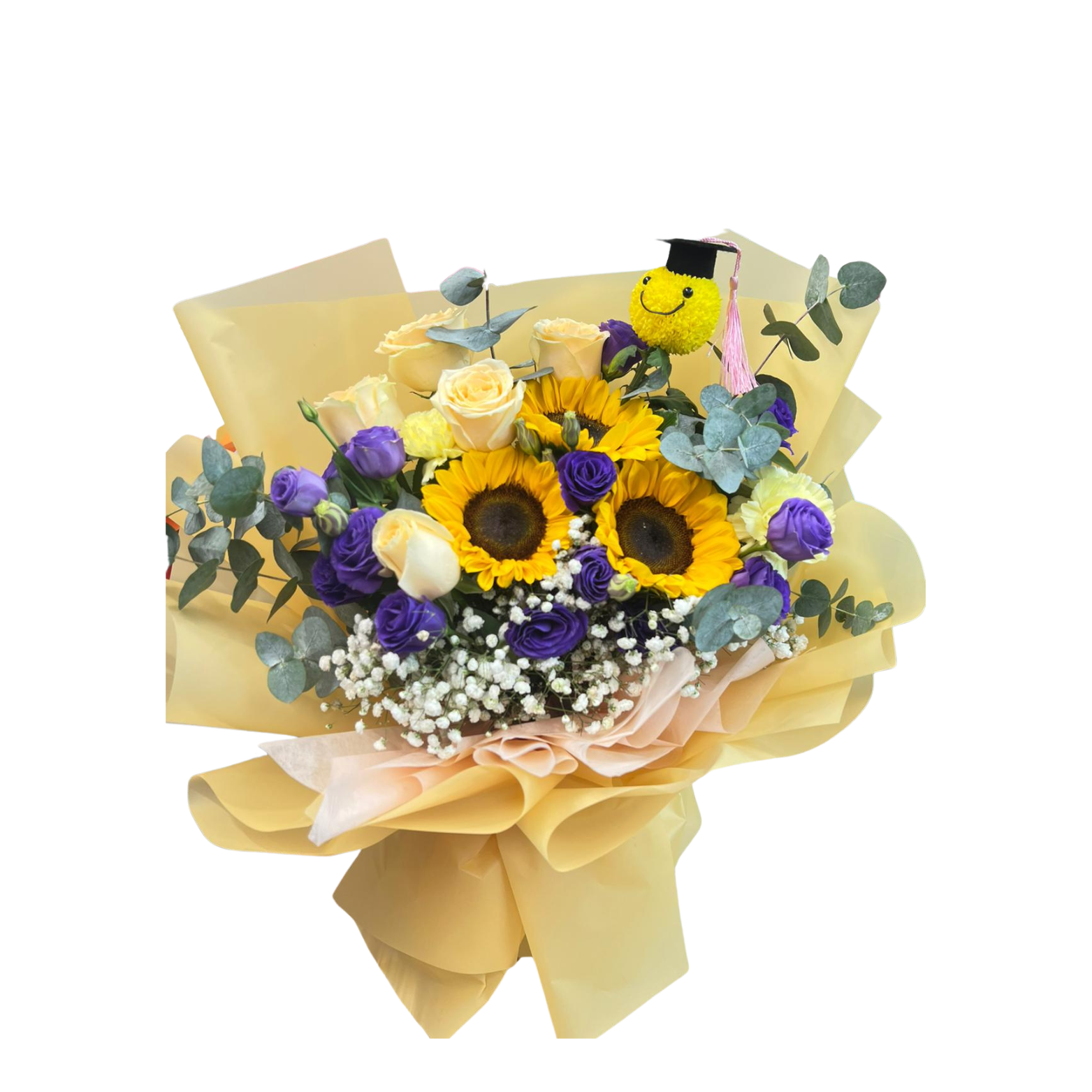 韓式包裝向日葵花佐襯花1束